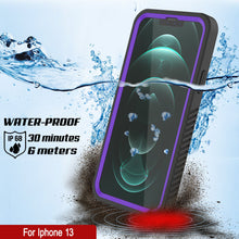 Load image into Gallery viewer, iPhone 13  Waterproof Case, Punkcase [Extreme Series] Armor Cover W/ Built In Screen Protector [Purple]
