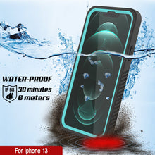 Load image into Gallery viewer, iPhone 13  Waterproof Case, Punkcase [Extreme Series] Armor Cover W/ Built In Screen Protector [Teal]
