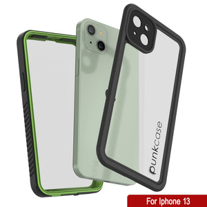 iPhone 13  Waterproof Case, Punkcase [Extreme Series] Armor Cover W/ Built In Screen Protector [Light Green]