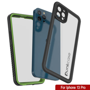 iPhone 13 Pro  Waterproof Case, Punkcase [Extreme Series] Armor Cover W/ Built In Screen Protector [Light Green]