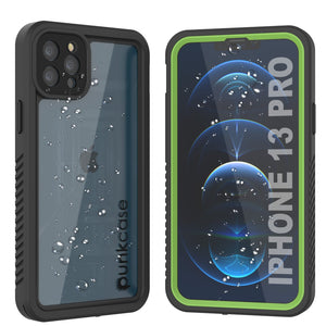 iPhone 13 Pro  Waterproof Case, Punkcase [Extreme Series] Armor Cover W/ Built In Screen Protector [Light Green]