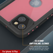 Load image into Gallery viewer, iPhone 14 Plus Waterproof IP68 Case, Punkcase [Pink] [StudStar Series] [Slim Fit] [Dirtproof]
