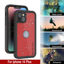 Load image into Gallery viewer, iPhone 14 Plus Waterproof IP68 Case, Punkcase [Red] [StudStar Series] [Slim Fit]
