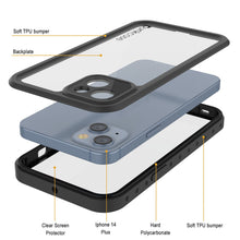 Load image into Gallery viewer, iPhone 14 Plus Waterproof IP68 Case, Punkcase [Clear] [StudStar Series] [Slim Fit] [Dirtproof]
