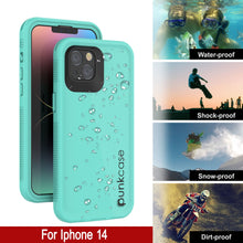 Load image into Gallery viewer, Punkcase iPhone 14 Waterproof Case [Aqua Series] Armor Cover [Blue]
