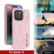 Load image into Gallery viewer, Punkcase iPhone 14 Waterproof Case [Aqua Series] Armor Cover [Pink]
