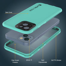 Load image into Gallery viewer, Punkcase iPhone 14 Waterproof Case [Aqua Series] Armor Cover [Blue]
