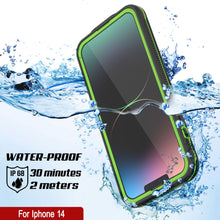Load image into Gallery viewer, Punkcase iPhone 14 Waterproof Case [Aqua Series] Armor Cover [Black-Green]

