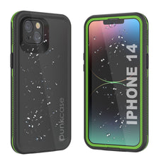 Load image into Gallery viewer, Punkcase iPhone 14 Waterproof Case [Aqua Series] Armor Cover [Black-Green]
