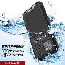 Load image into Gallery viewer, iPhone 14 Metal Extreme 3.0 Case, Heavy Duty Military Grade Armor Cover [shock proof] Waterproof Aluminum Case [Black]
