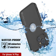 Load image into Gallery viewer, Punkcase iPhone 14 Plus Waterproof Case [Aqua Extreme Series] Armor Cover [Black]
