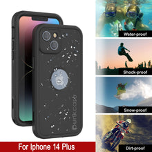 Load image into Gallery viewer, Punkcase iPhone 14 Plus Waterproof Case [Aqua Extreme Series] Armor Cover [Black]
