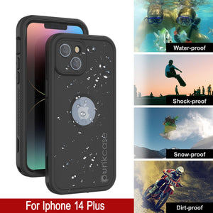 Punkcase iPhone 14 Plus Waterproof Case [Aqua Extreme Series] Armor Cover [Black]