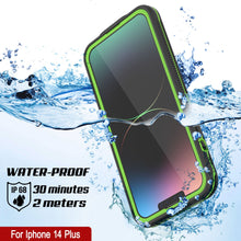 Load image into Gallery viewer, Punkcase iPhone 14 Plus Waterproof Case [Aqua Series] Armor Cover [Black-Green]
