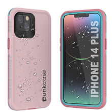 Load image into Gallery viewer, Punkcase iPhone 14 Plus Waterproof Case [Aqua Series] Armor Cover [Pink]
