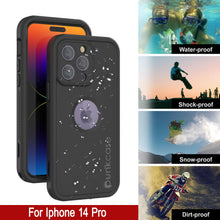 Load image into Gallery viewer, Punkcase iPhone 14 Pro Waterproof Case [Aqua Extreme Series] Armor Cover [Black]
