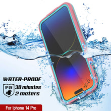 Load image into Gallery viewer, Punkcase iPhone 14 Pro Waterproof Case [Aqua Series] Armor Cover [Clear Pink] [Clear Back]
