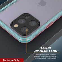 Load image into Gallery viewer, Punkcase iPhone 14 Pro Waterproof Case [Aqua Series] Armor Cover [Clear Pink] [Clear Back]
