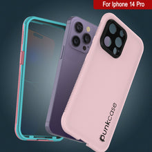 Load image into Gallery viewer, Punkcase iPhone 14 Pro Waterproof Case [Aqua Series] Armor Cover [Pink]
