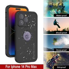 Load image into Gallery viewer, Punkcase iPhone 14 Pro Max Waterproof Case [Aqua Extreme Series] Armor Cover [Black]
