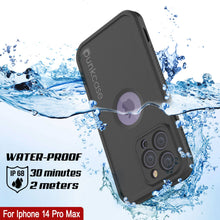 Load image into Gallery viewer, Punkcase iPhone 14 Pro Max Waterproof Case [Aqua Extreme Series] Armor Cover [Black]
