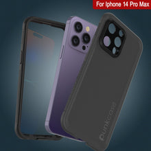 Load image into Gallery viewer, Punkcase iPhone 14 Pro Max Waterproof Case [Aqua Series] Armor Cover [Black]
