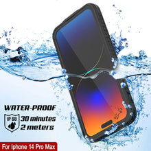 Load image into Gallery viewer, Punkcase iPhone 14 Pro Max Waterproof Case [Aqua Series] Armor Cover [Black]
