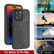 Load image into Gallery viewer, Punkcase iPhone 14 Pro Max Waterproof Case [Aqua Series] Armor Cover [Black]
