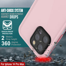 Load image into Gallery viewer, Punkcase iPhone 14 Pro Max Waterproof Case [Aqua Series] Armor Cover [Pink]

