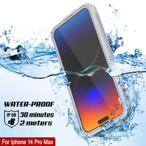 Punkcase iPhone 14 Pro Max Waterproof Case [Aqua Series] Armor Cover [White]
