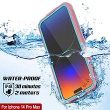 Load image into Gallery viewer, Punkcase iPhone 14 Pro Max Waterproof Case [Aqua Series] Armor Cover [Pink]
