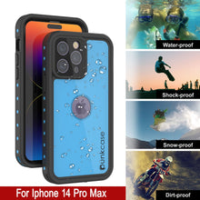 Load image into Gallery viewer, iPhone 14 Pro Max Waterproof IP68 Case, Punkcase [Light blue] [StudStar Series] [Slim Fit] [Dirtproof]
