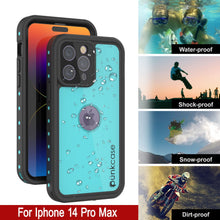 Load image into Gallery viewer, iPhone 14 Pro Max Waterproof IP68 Case, Punkcase [Teal] [StudStar Series] [Slim Fit]

