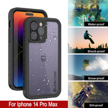 Load image into Gallery viewer, iPhone 14 Pro Max Waterproof IP68 Case, Punkcase [Clear] [StudStar Series] [Slim Fit] [Dirtproof]

