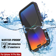 Load image into Gallery viewer, iPhone 14 Pro Max Waterproof IP68 Case, Punkcase [Purple] [StudStar Series] [Slim Fit] [Dirtproof]
