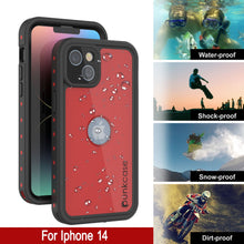 Load image into Gallery viewer, iPhone 14 Waterproof IP68 Case, Punkcase [Red] [StudStar Series] [Slim Fit]
