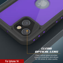 Load image into Gallery viewer, iPhone 14 Waterproof IP68 Case, Punkcase [Purple] [StudStar Series] [Slim Fit] [Dirtproof]
