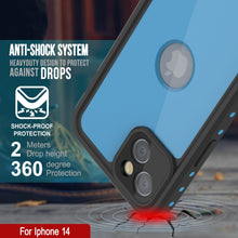 Load image into Gallery viewer, iPhone 14 Waterproof IP68 Case, Punkcase [Light blue] [StudStar Series] [Slim Fit] [Dirtproof]
