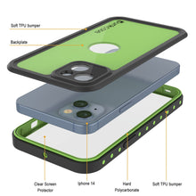 Load image into Gallery viewer, iPhone 14 Waterproof IP68 Case, Punkcase [Light green] [StudStar Series] [Slim Fit] [Dirtproof]
