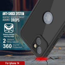 Load image into Gallery viewer, iPhone 14 Waterproof IP68 Case, Punkcase [Black] [StudStar Series] [Slim Fit]
