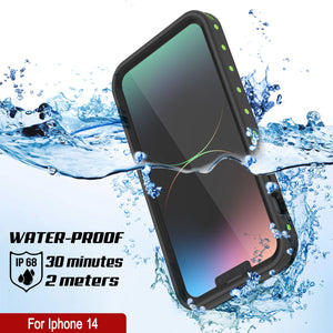 iPhone 14 Waterproof IP68 Case, Punkcase [Light green] [StudStar Series] [Slim Fit] [Dirtproof]