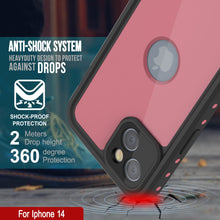Load image into Gallery viewer, iPhone 14 Waterproof IP68 Case, Punkcase [Pink] [StudStar Series] [Slim Fit] [Dirtproof]
