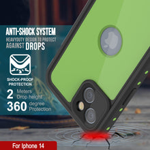 Load image into Gallery viewer, iPhone 14 Waterproof IP68 Case, Punkcase [Light green] [StudStar Series] [Slim Fit] [Dirtproof]
