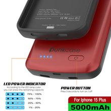 Load image into Gallery viewer, iPhone 15 Plus Battery Case, PunkJuice 5000mAH Fast Charging Power Bank W/ Screen Protector | [Red]
