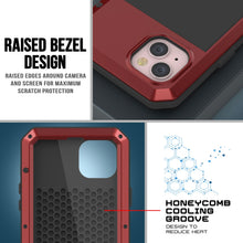 Load image into Gallery viewer, iPhone 15 Plus Metal Case, Heavy Duty Military Grade Armor Cover [shock proof] Full Body Hard [Red]
