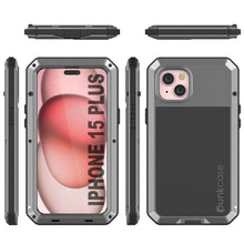 Load image into Gallery viewer, iPhone 15 Plus Metal Case, Heavy Duty Military Grade Armor Cover [shock proof] Full Body Hard [Silver]
