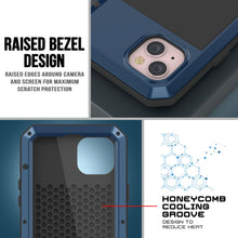 Load image into Gallery viewer, iPhone 15 Plus Metal Case, Heavy Duty Military Grade Armor Cover [shock proof] Full Body Hard [Blue]
