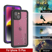 Load image into Gallery viewer, iPhone 15 Plus Waterproof Case, Punkcase [Extreme Series] Armor Cover W/ Built In Screen Protector [Purple]
