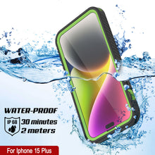 Load image into Gallery viewer, iPhone 15 Plus Waterproof IP68 Case, Punkcase [Light green] [StudStar Series] [Slim Fit] [Dirtproof]
