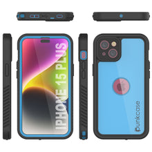 Load image into Gallery viewer, iPhone 15 Plus Waterproof IP68 Case, Punkcase [Light blue] [StudStar Series] [Slim Fit] [Dirtproof]
